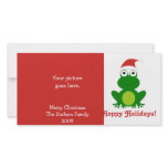 Hoppy Holidays Santa Frog photo cards