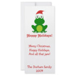 Hoppy Holidays Santa Frog rack cards