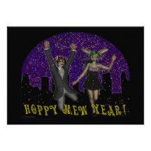 Hoppy Mew Year Invitation