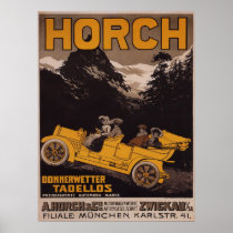 HORCH Automobile Advertising Poster