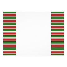 Horizontal Christmas Stripes Invitation