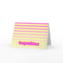 Horizontal Pink Gradient Stripe Congratulations cards