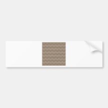 Horizontal Zigzag - Almond and Cafe Noir Bumper Sticker