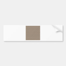 Horizontal Zigzag Wide - Almond and Cafe Noir Bumper Sticker