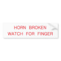 horn broken bumper stickers