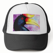 Hornbill Watercolor Art Trucker Hat