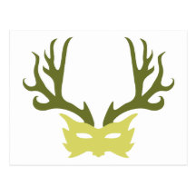 Horned God Mask Postcard