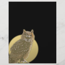Horned Owl in Gold Flyer Design
