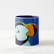 Horned Puffin mug