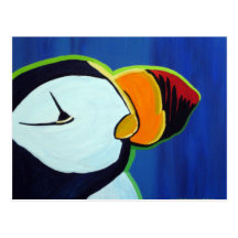Horned Puffin postcard