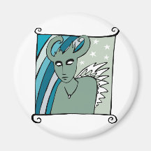Horned Spirit Fridge Magnet