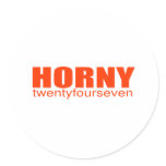 Horny 24 7 stickers