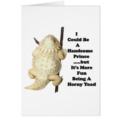 Horny Toad Humour Greeting Card by friskybiz