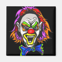 Horrid Evil Clown Fridge Magnet