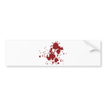 horror blood stains bumper sticker