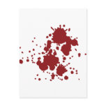 horror blood stains post card