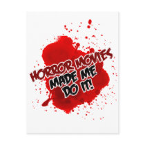 Horror Movies Made Me Do It! Postcards