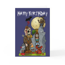 Horror Mural Birthday Card