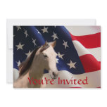 Horse American Flag Invitation