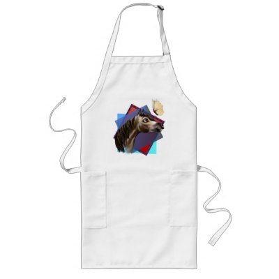Horse and Butterfly Expressions BG Apron by Lotacats