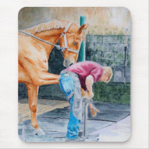 Horse and Farrier Mousepad