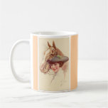 horse and lady 4 coffee mugs