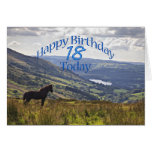 Horse and landscape 18th birthday card