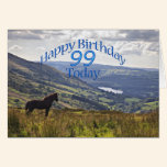Horse and landscape 99th birthday card cards