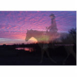 Horse and Rider in Sunset photo sculptures