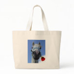 horse and rose love theme canvas bags