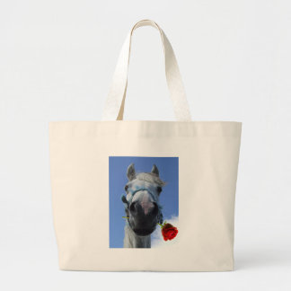 horse and rose love theme canvas bags