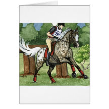 Horse Art APPALOOSA Eventing Greeting Cards