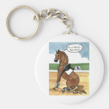 Horse art ON THE BIT now what Keychain