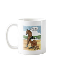 Horse art ON THE BIT now what Coffee Mugs