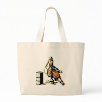 Horse Barrel Racing Canvas Bag