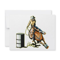 Horse Barrel Racing Personalized Announcement