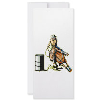 Horse Barrel Racing Rack Card