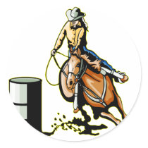 Horse Barrel Racing Sticker