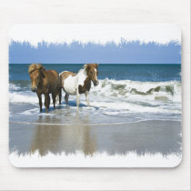 Horse Beach Mouse Pad