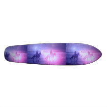 Horse Beach Walk on a Skateboard