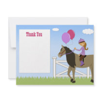 Horse Birthday Party Thank You Card