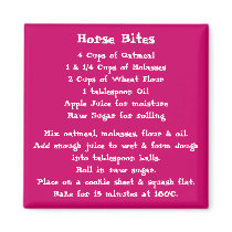 Horse Bites Recipe Magnet colour