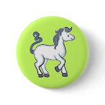 Horse button green