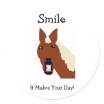 horse copy, Smile, It Makes Your Day! stickers