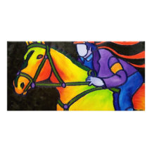 Horse Dashing Photo Card Template