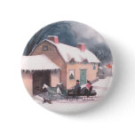 Horse Drawn Sleigh Vintage Christmas buttons