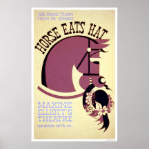 Horse Eats Hat Theatre 1940 WPA Poster