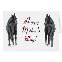 Horse/Foals Mother's Day Card