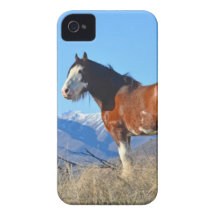 Horse Grass and Mountains Case-Mate iPhone 4 Case