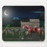 Horse Halloween With Ghoul Friends Mousepad